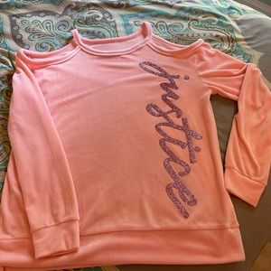 Girls 14/16 Soft open shoulder long sleeve shirt